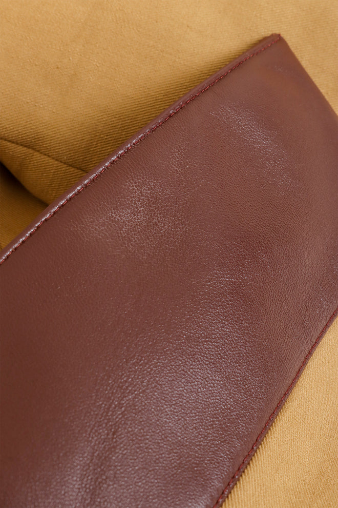 Leather Canvas Colorblock Coat by Louis Vuitton cuff scuff @ Recess LA