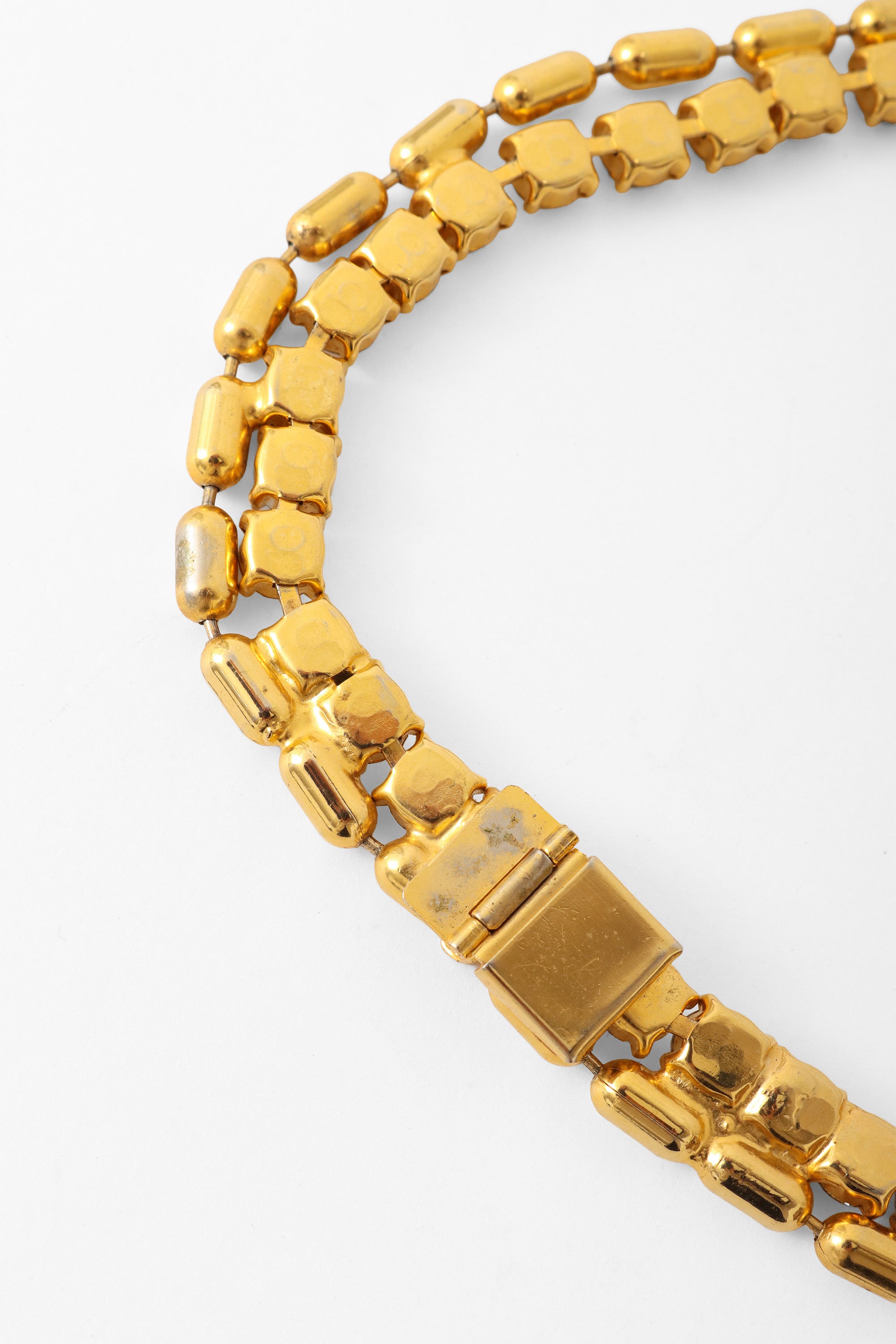 Crystal Loop Drop Statement Necklaces back of closure @ Recess LA 