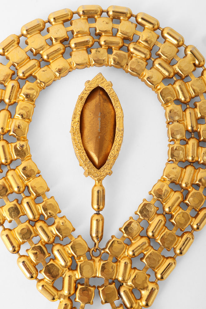 Crystal Loop Drop Statement Necklace back @ Recess LA 