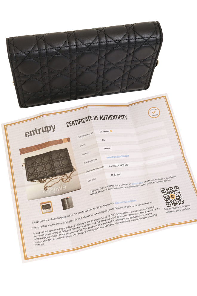 Christian Dior Cannage Charm Pouch Bag authentication page @ Recess LA