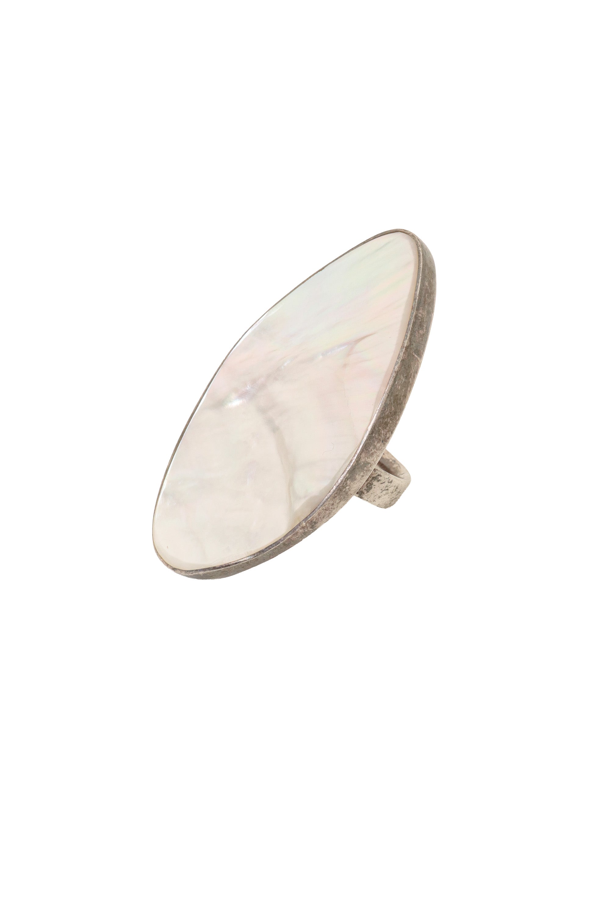 Flat Pearlescent Shell Ring @ Recess LA