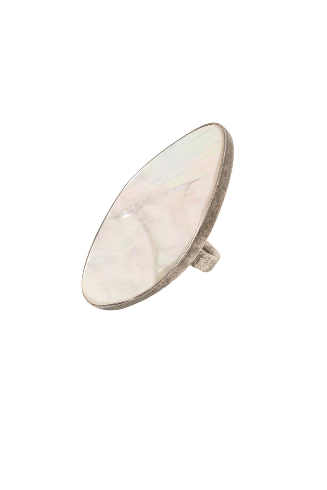 Flat Pearlescent Shell Ring @ Recess LA