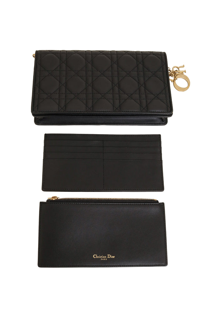 Christian Dior Cannage Charm Pouch Bag with inserts @ Recess LA