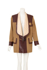 Leather Canvas Colorblock Coat by Louis Vuitton on mannequin @ Recess LA