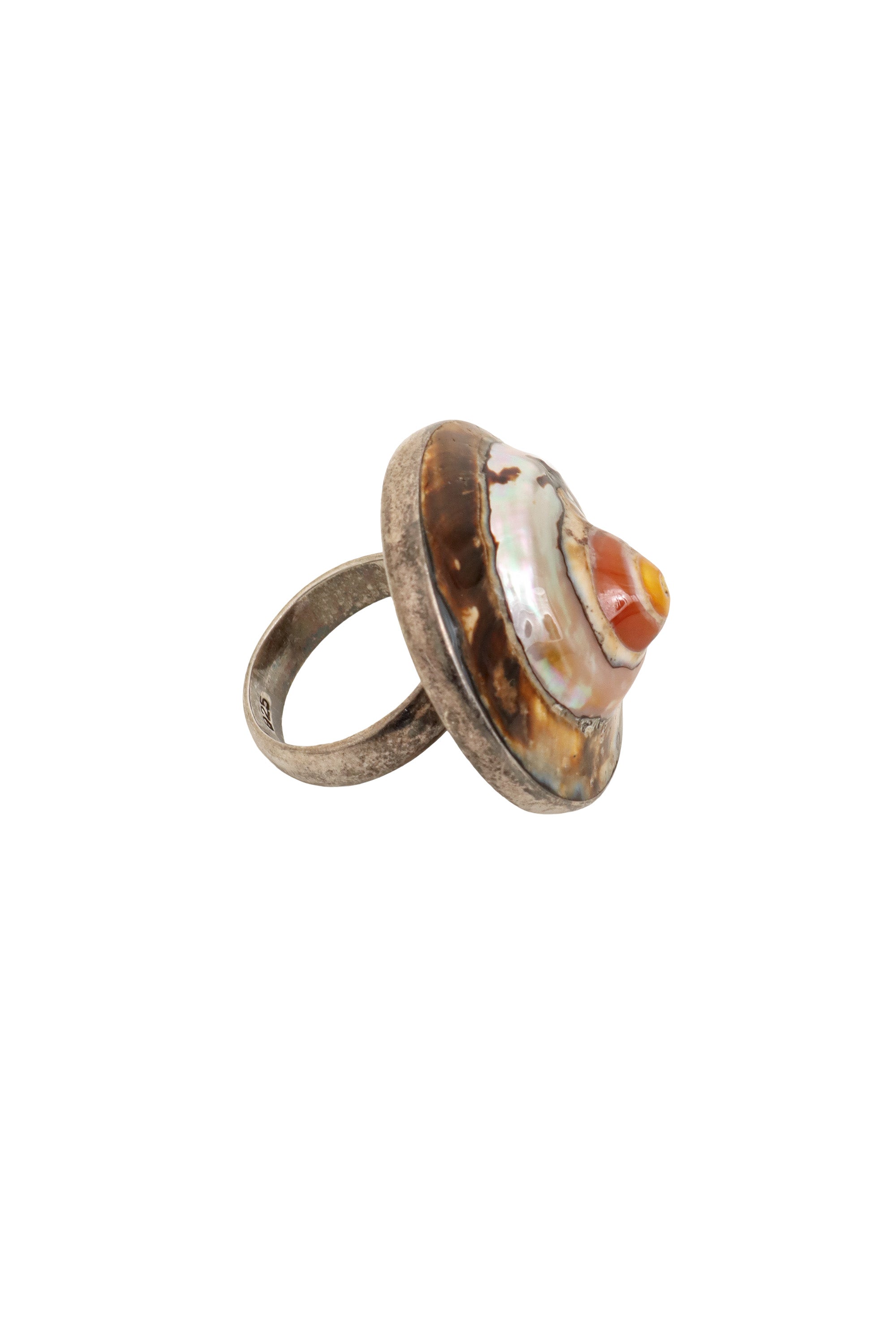 Sterling Nautilus Shell Ring right side @ Recess LA