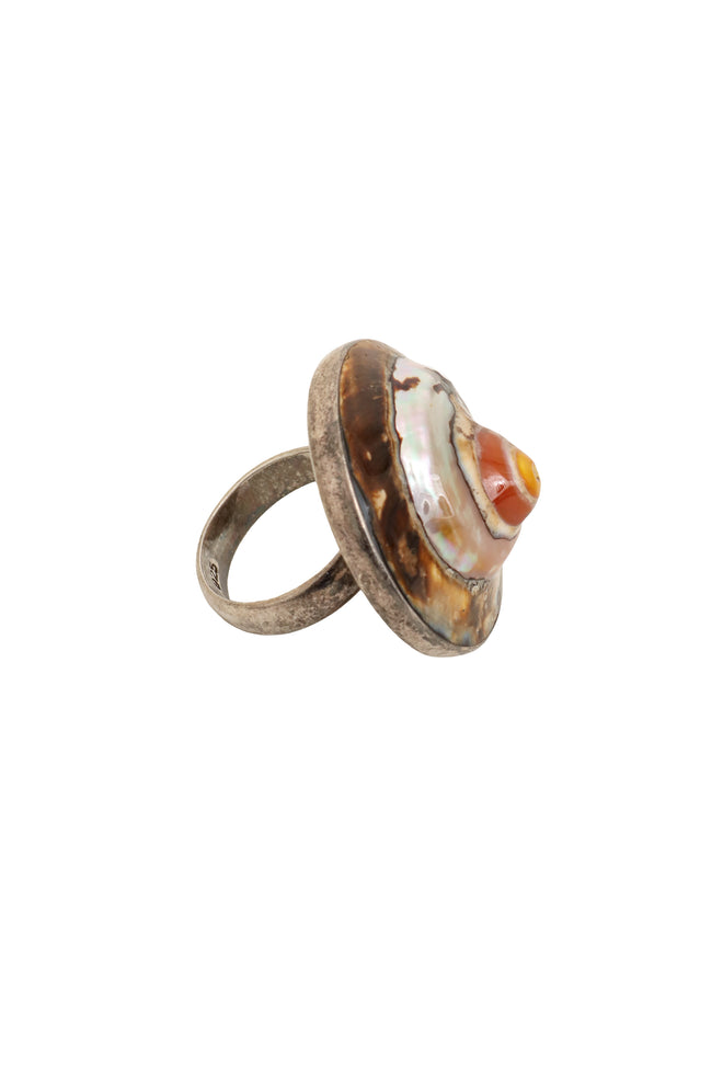 Sterling Nautilus Shell Ring right side @ Recess LA