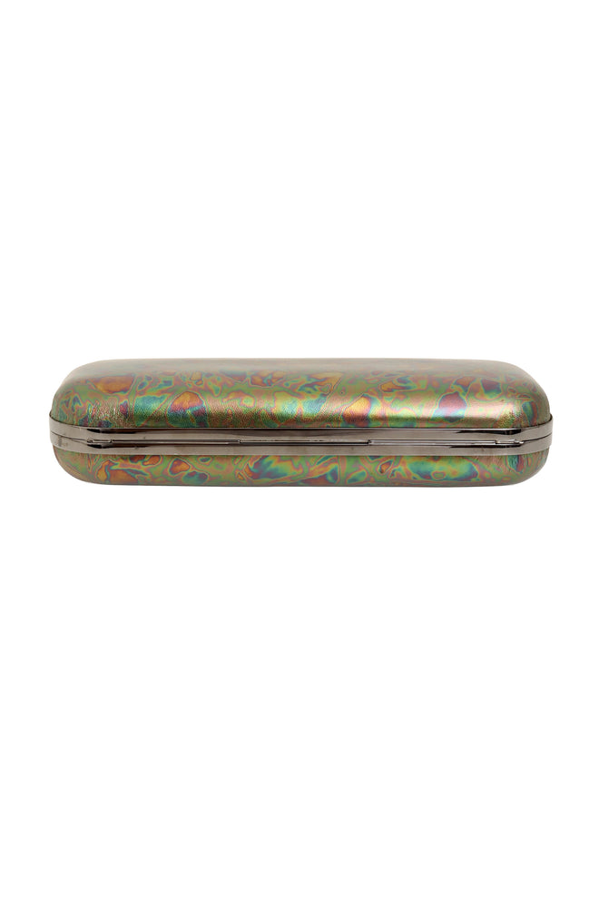 Oil Slick Knuckle Clutch by Alexander McQueen bottom @ Recess LA