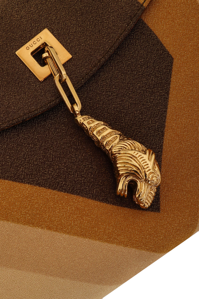 Vintage Tom Ford for Gucci Metallic Geo Tiger Charm Bag  close @ Recess LA 