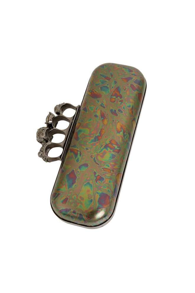 Oil Slick Knuckle Clutch by Alexander McQueen back @ Recess LA