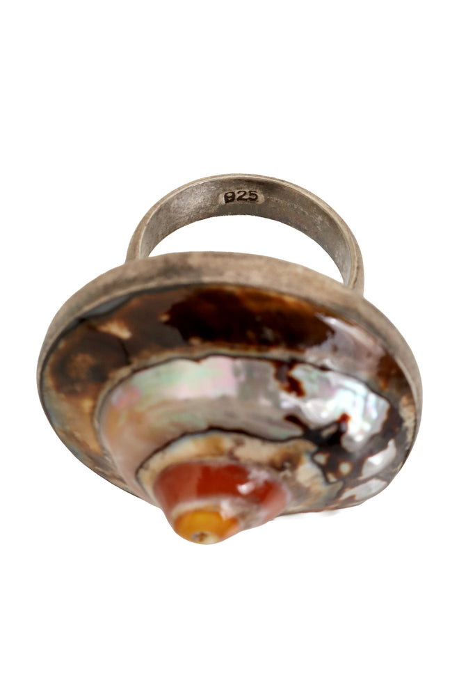 Sterling Nautilus Shell Ring 925 band stamp @ Recess LA
