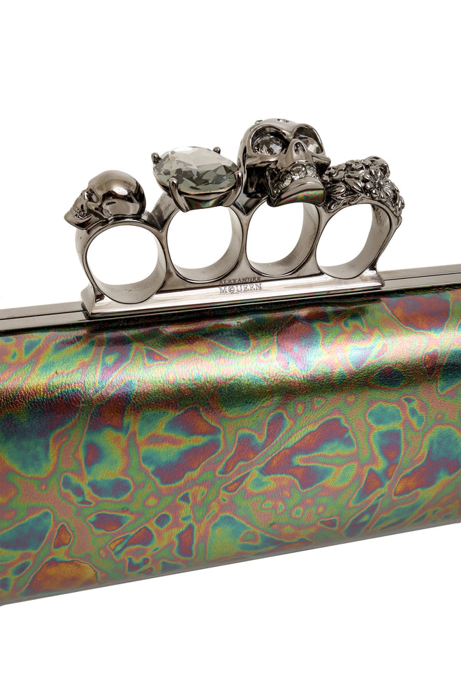 Oil Slick Knuckle Clutch by Alexander McQueen close @ Recess LA