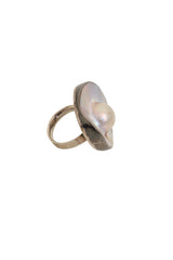 Sterling Pearl Shell Ring right side @ Recess LA
