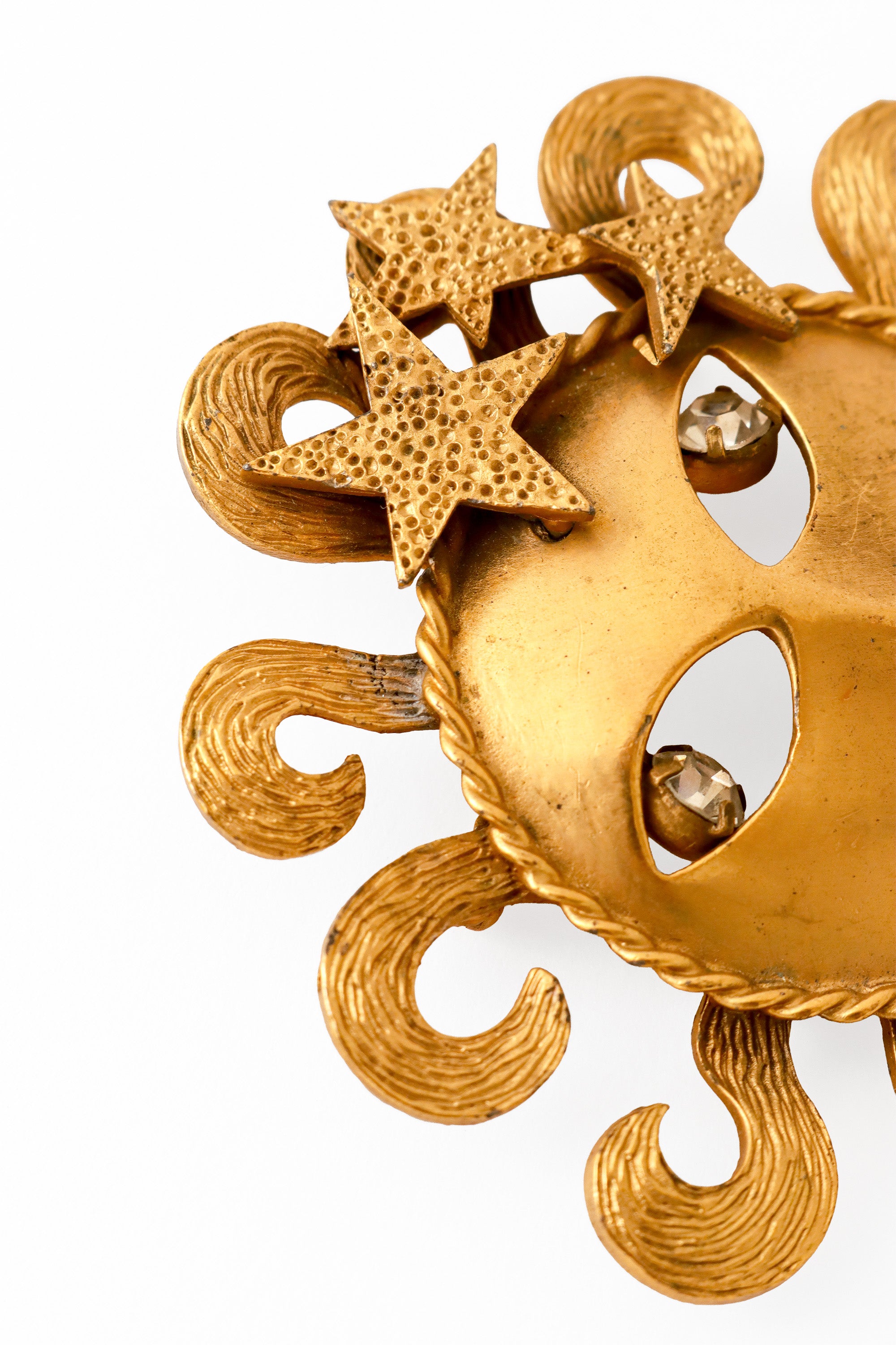 Crystal Eye Sun Brooch close top @ Recess LA