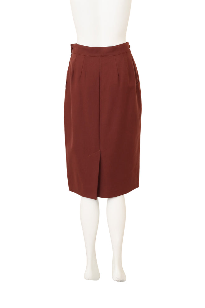 Vintage Hermes High Waisted Pencil Skirt back @ Recess LA