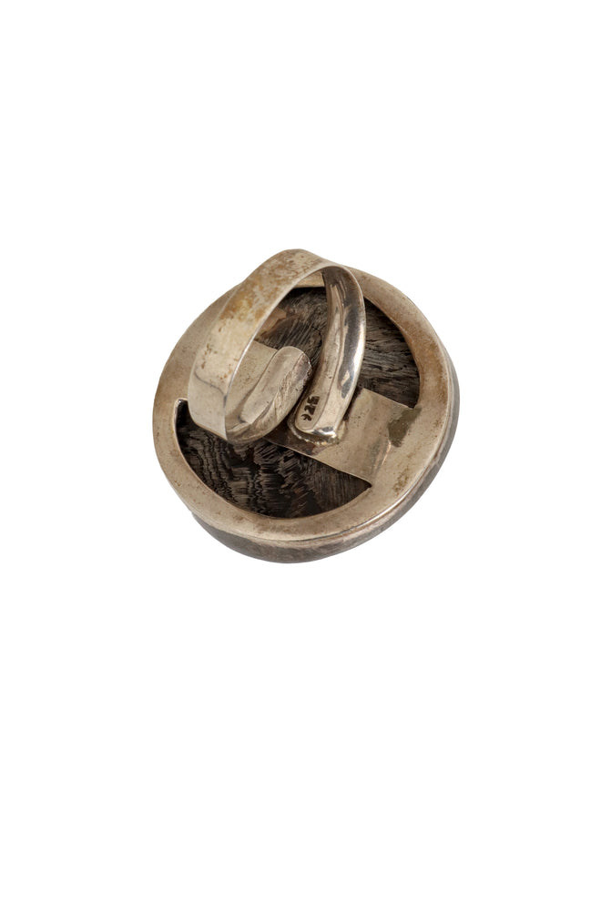 Sterling Pearl Shell Ring bottom @ Recess LA