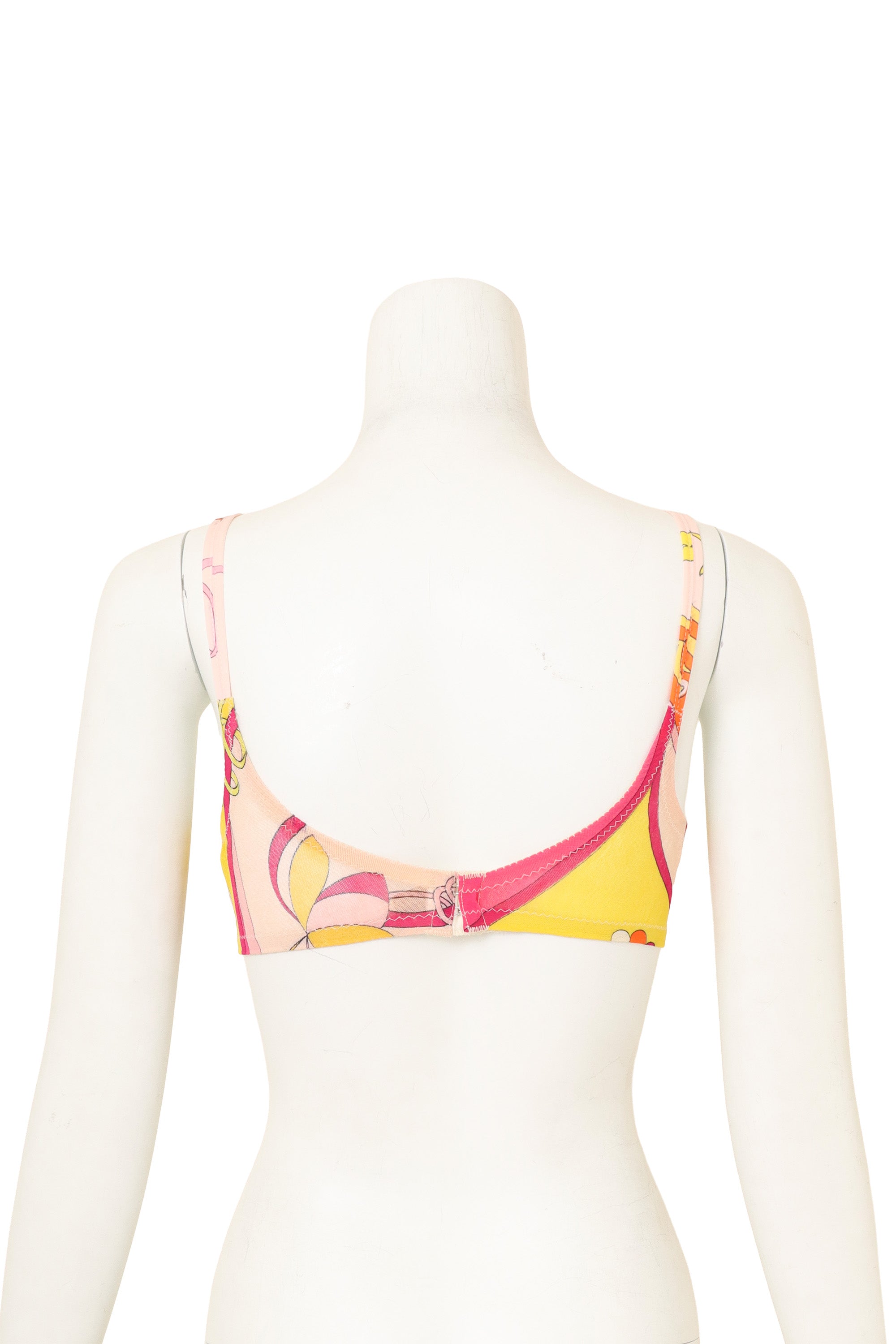 Mod print bra top by Pucci on back of mannequin @ Recess LA