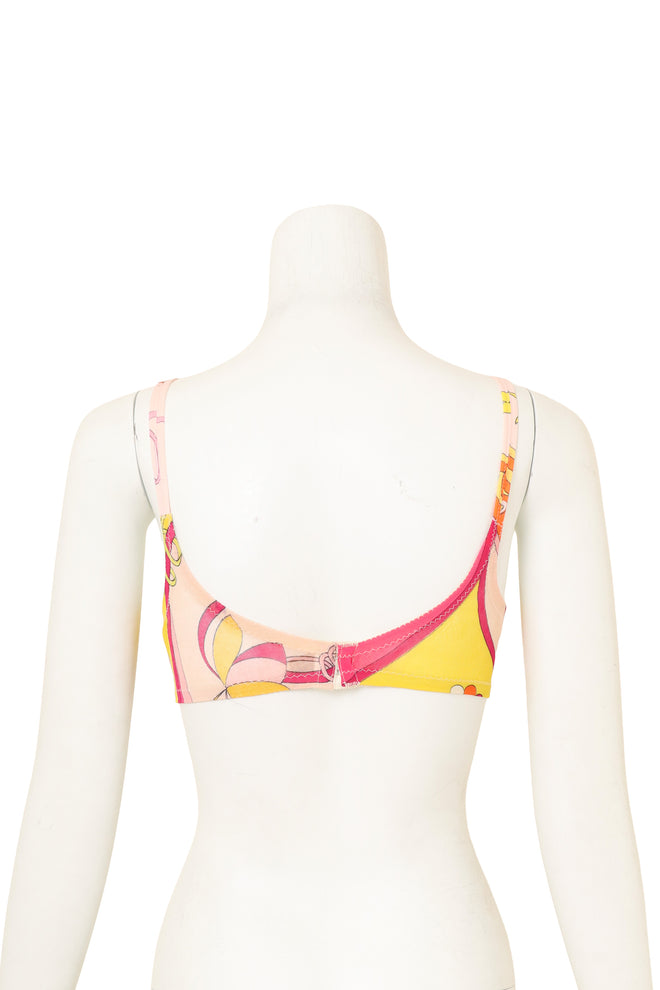 Mod print bra top by Pucci on back of mannequin @ Recess LA