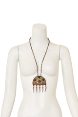 Moroccan Revival Fringe Pendant Necklace on mannequin @ Recess LA