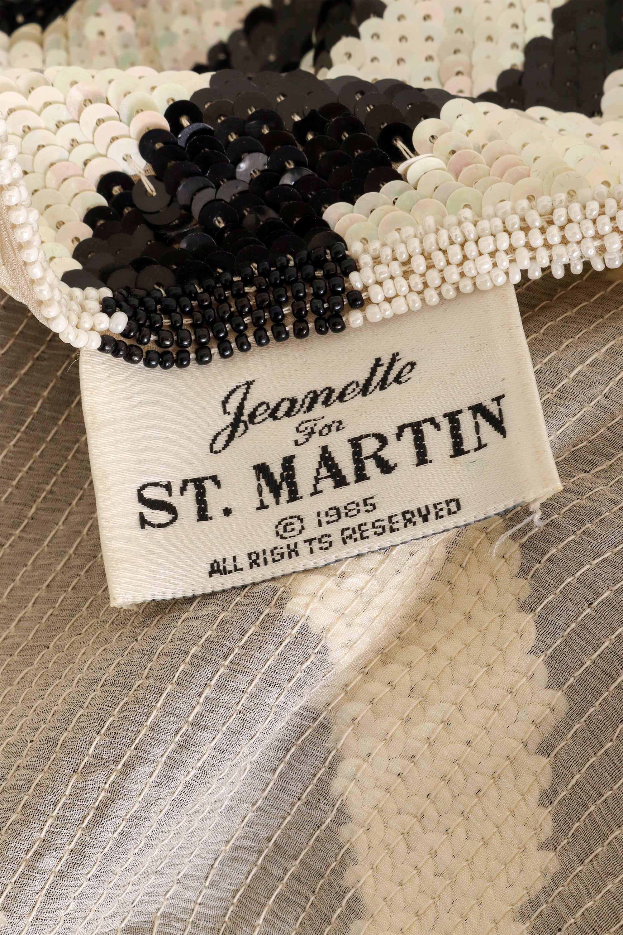 Sequin Zebra Duster by Jeannette St Martin tag @ Recess LA