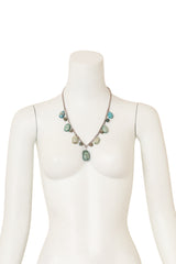 Sterling Wood Scarab Charm Necklace on mannequin at Recess LA
