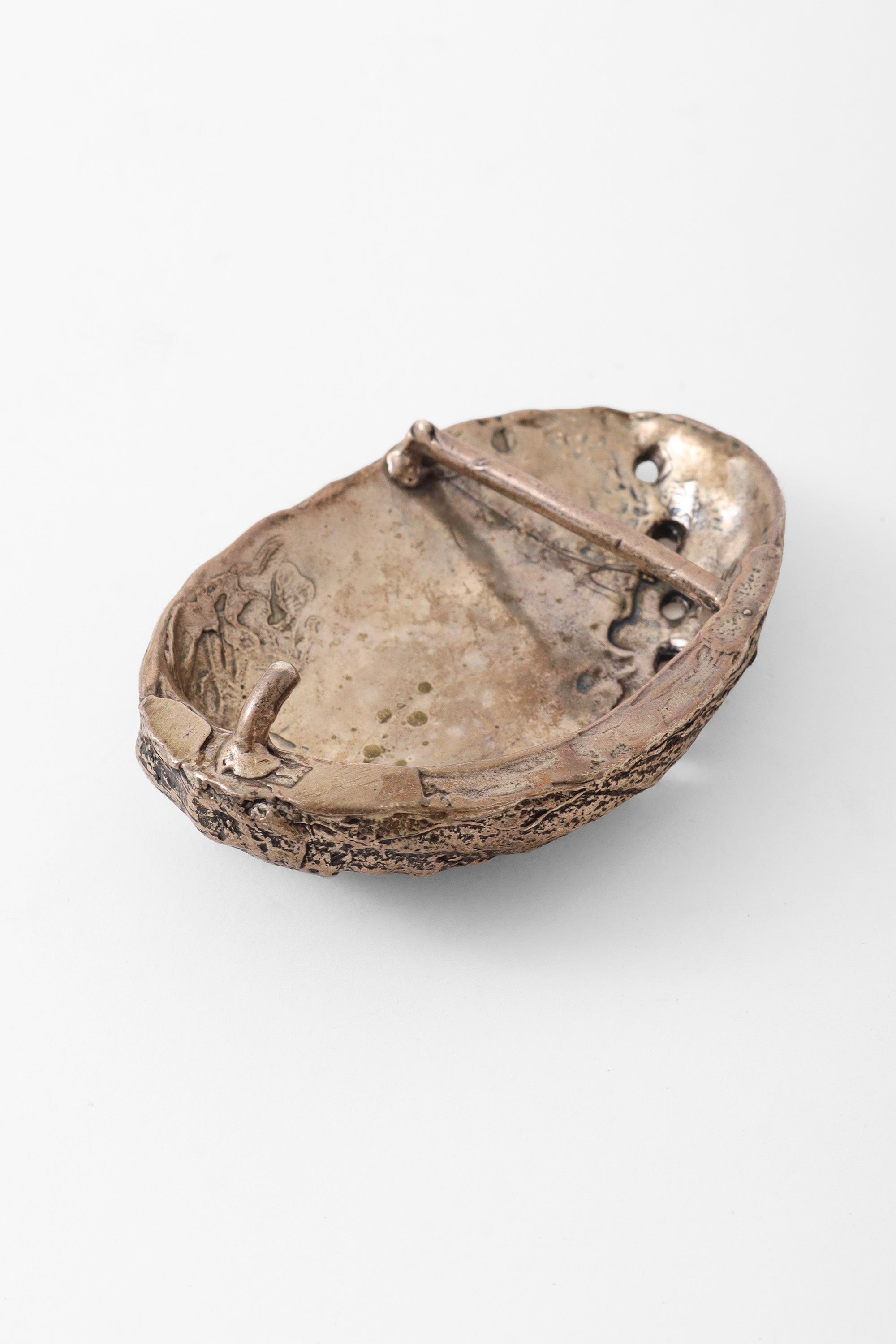 Abalone Seashell Metal Belt Buckle back @ Recess LA 