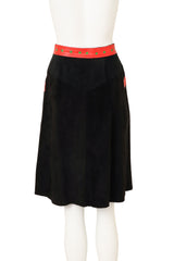Vintage Giorgio Di Sant'Angelo for Samuel Robert 1970's Suede Split Skirt back @ Recess LA 