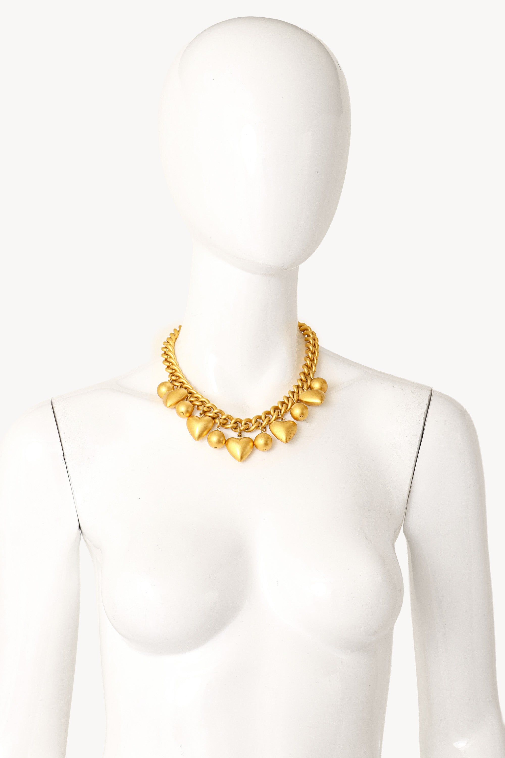 Heart & Ball Charm Necklace by Anne Klein on mannequin @ Recess LA