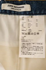 Junya Watanabe  for Comme des Garcons Denim Faux Fur Tiered Skirt tag @ Recess LA