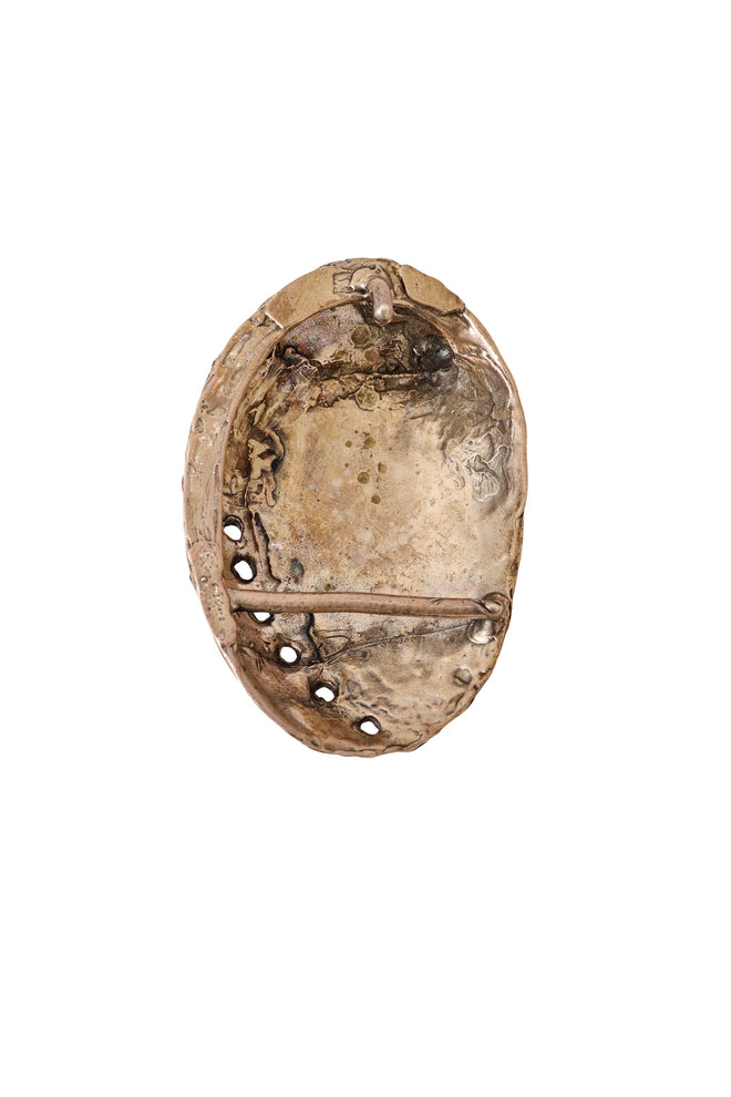 Abalone Seashell Metal Belt Buckle back @ Recess LA 
