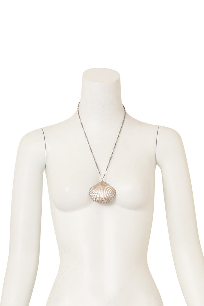Sterling Scallop Shell Necklace on mannequin @ Recess LA