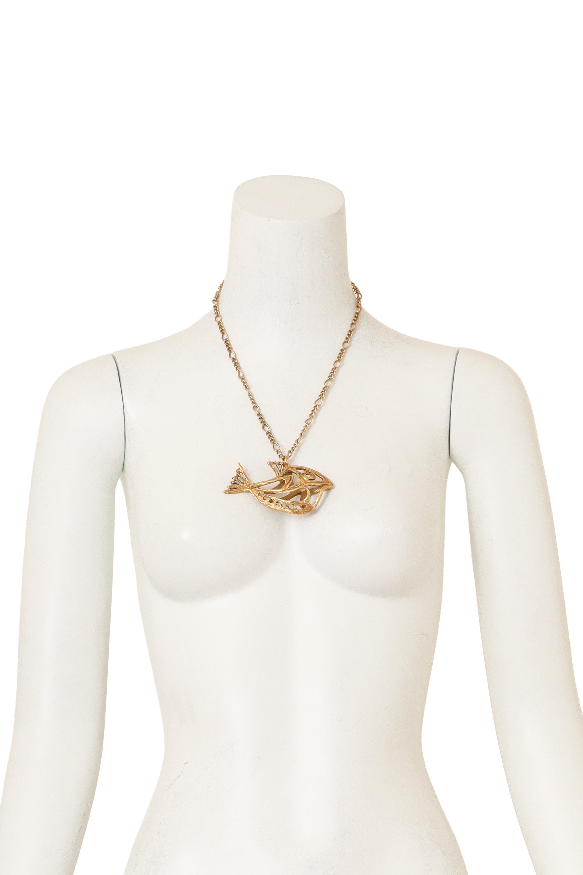Fish Pendant Necklace by Alva Museum on mannequin @ Recess LA