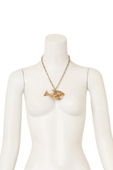 Fish Pendant Necklace by Alva Museum on mannequin @ Recess LA