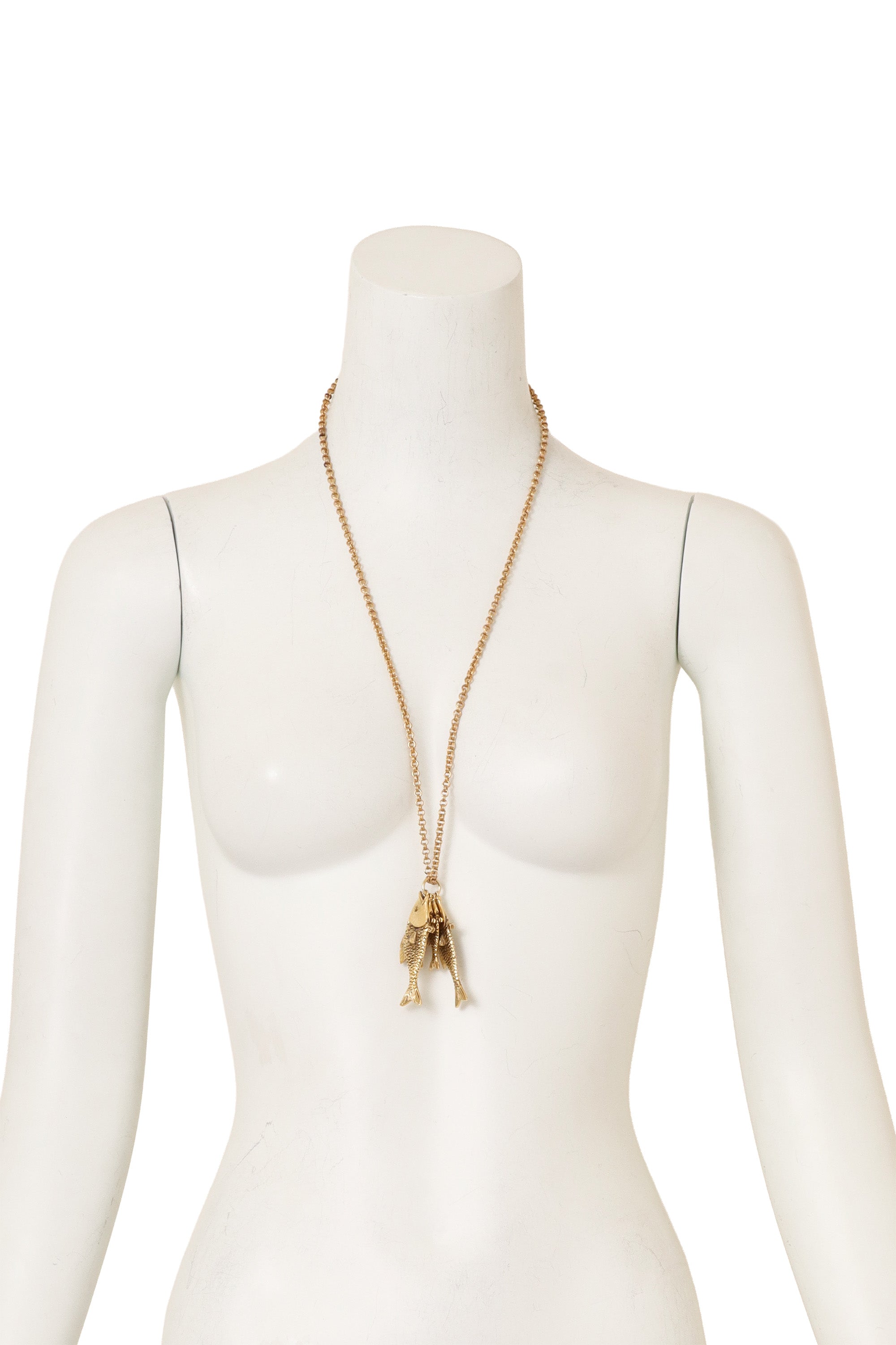 Fish Drop Chain Necklace on mannequin @ Recess LA