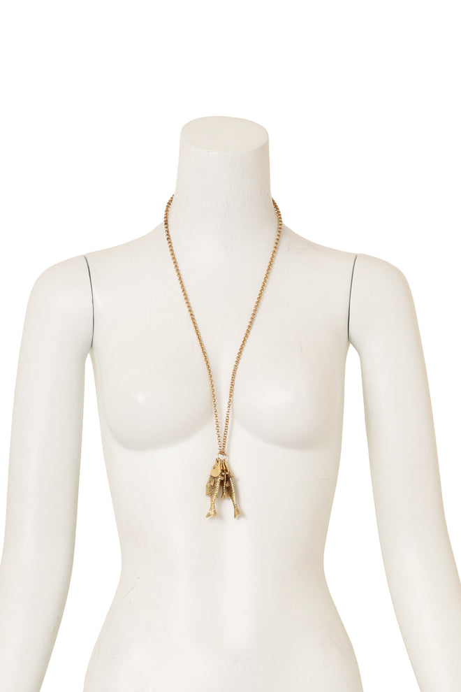 Fish Drop Chain Necklace on mannequin @ Recess LA