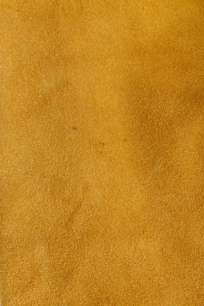 Unsigned vintage suede fringe capri pants closeup @ Recess LA