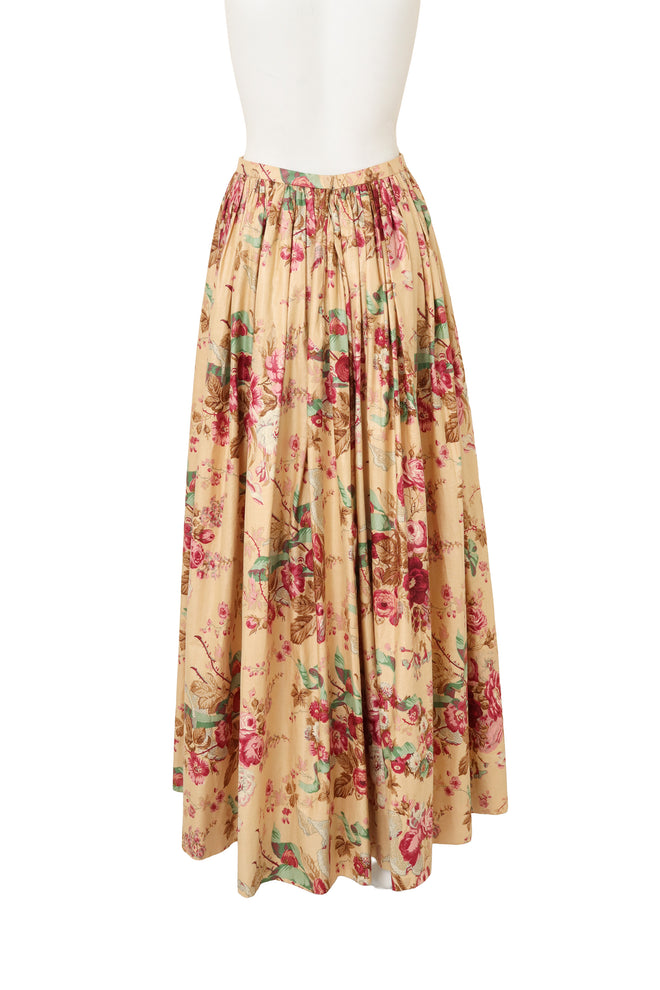 Vintage Bill Blass Cotton Floral Ball Skirt on mannequin back @ Recess LA