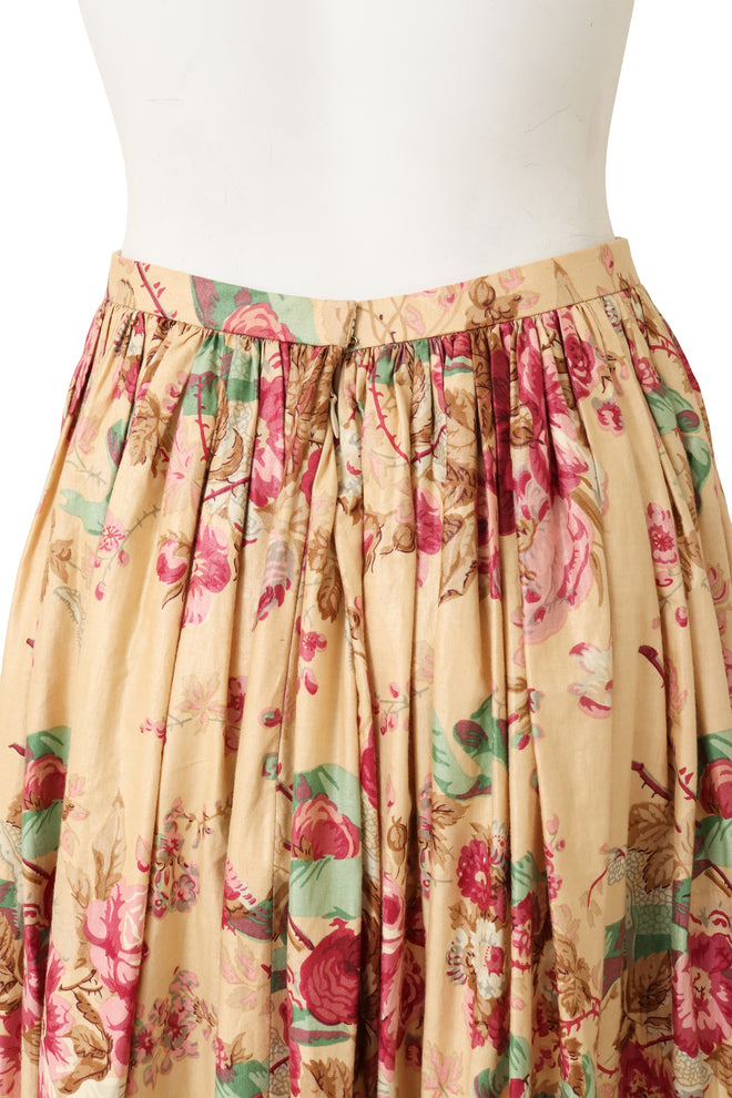 Vintage Bill Blass Cotton Floral Ball Skirt on mannequin close @ Recess LA