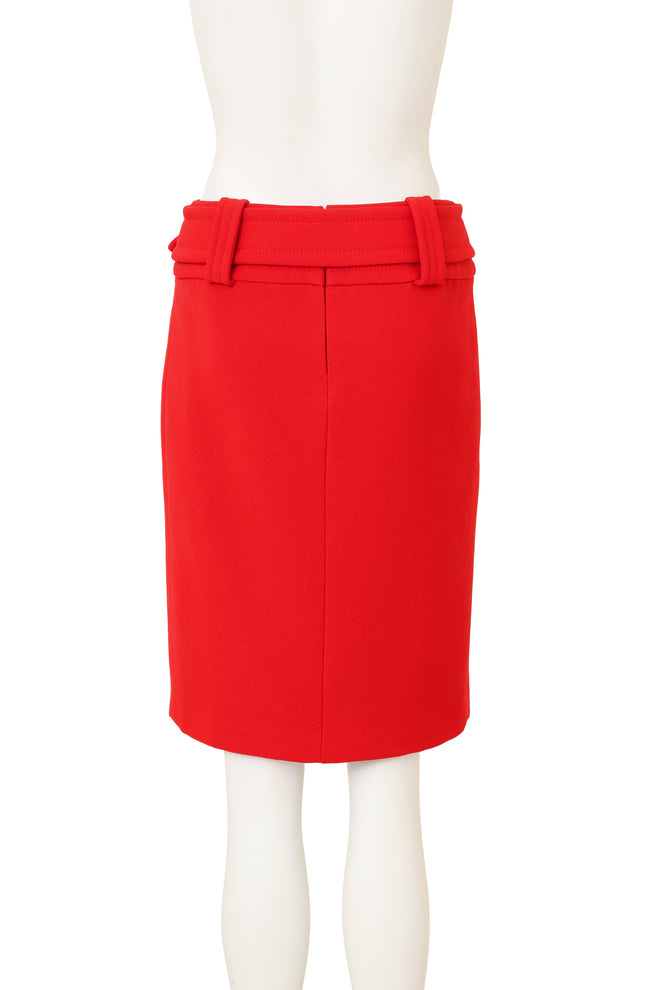 Dolce & Gabbana Statement Buckle Pencil Skirt back @ Recess LA 