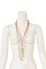 Draped Chain Fishbone Necklace on mannequin @ Recess LA