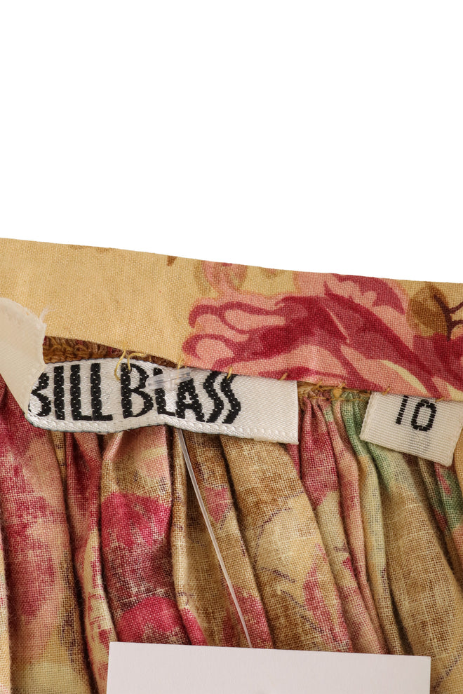 Vintage Bill Blass Cotton Floral Ball Skirt label @ Recess LA