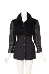 Vintage Jean Paul Gautier 1987 Mixed Media Biker Jacket @ Recess LA 