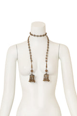 Bell Tassel Lariat Chain Necklace Belt on mannequin @ Recess LA