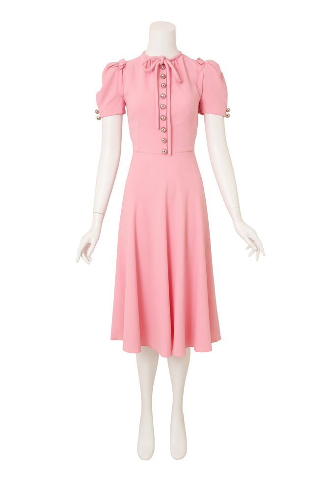 2021 Dolce & Gabbana Bubble Sleeve Bow Midi Dress @ Recess LA 