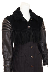 Vintage Jean Paul Gautier 1987 Mixed Media Biker Jacket close up @ Recess LA 