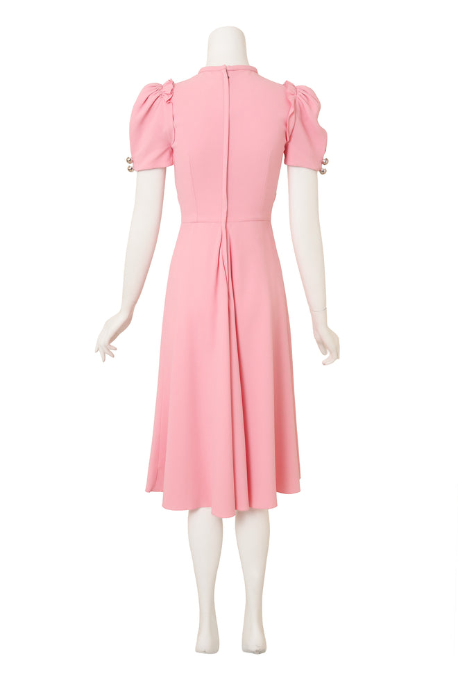 2021 Dolce & Gabbana Bubble Sleeve Bow Midi Dress back @ Recess LA 