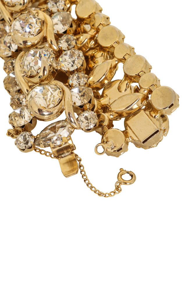 Crystal Swirl Bracelet by Weiss clasp @ Recess LA