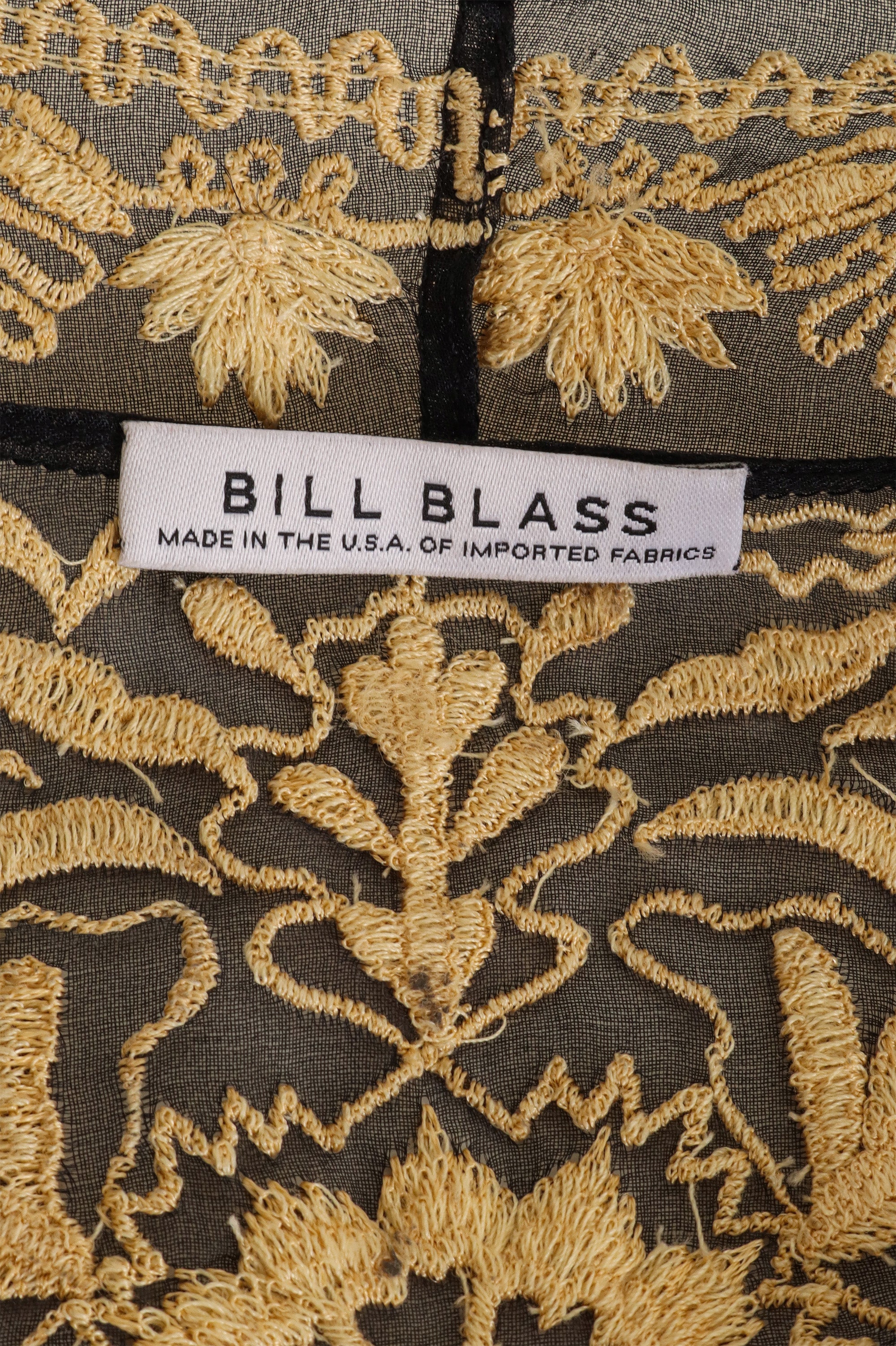 Embroidered Floral Lamé Jacket by Bill Blass  label @ Recess LA