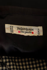 Vintage Yves Saint Laurent Rive Gauche Houndstooth Wool Blazer and Vest Set tag 1 @ Recess LA 
