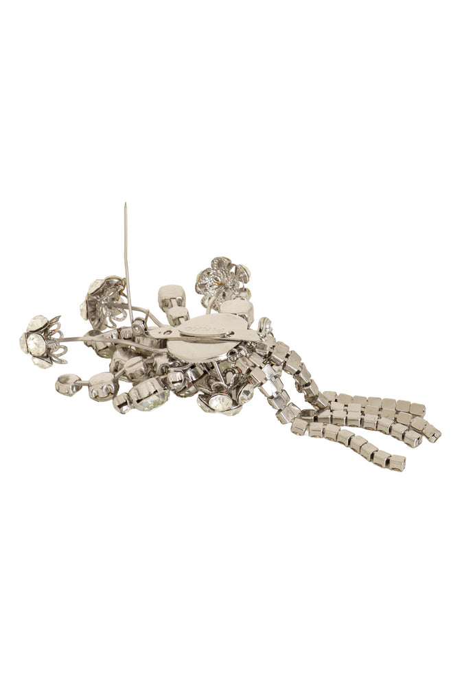 Crystal Cluster Dangle Brooch by Pinko pin @ Recess LA