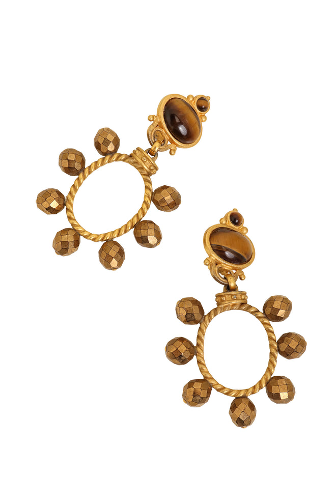 Bead Hoop Earrings by Linda Levinson close @ Recess LA